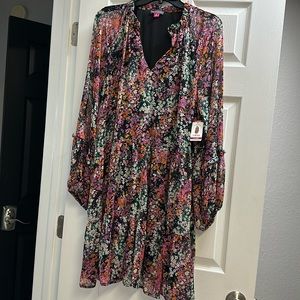 Vince Camuto lightweight lined floral dress size XL